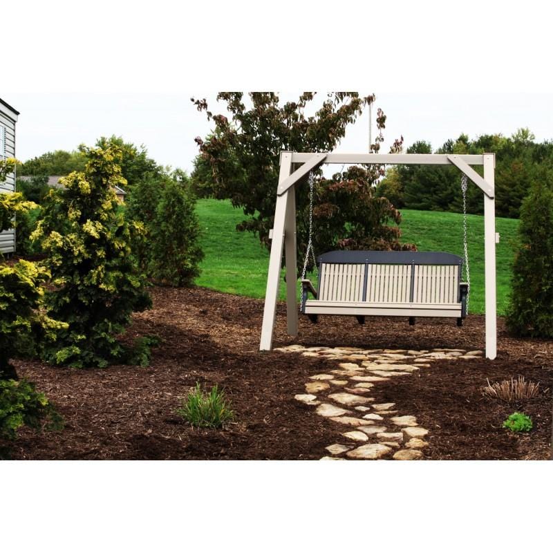 Outdoor Vinyl A-Frame Porch Swing Stand