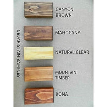 Load image into Gallery viewer, 8ft Cedar Rollback Chain Glider Swing, Cedar Wood Porch Swing, Outdoor Bench, OVERSIZED Swing