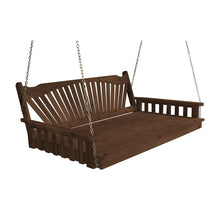 Load image into Gallery viewer, 6&#39; Cedar Fanback Porch Swing Bed