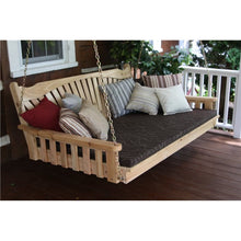 Load image into Gallery viewer, 6&#39; Cedar Fanback Porch Swing Bed