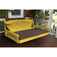 Load image into Gallery viewer, 6&#39; Cedar Fanback Porch Swing Bed