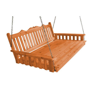 6' Cedar Royal English Garden Swing Bed, Unfinished, Painted or Stained