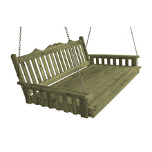 Load image into Gallery viewer, 6&#39; Cedar Royal English Garden Swing Bed, Unfinished, Painted or Stained