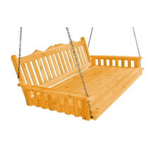 Load image into Gallery viewer, 6&#39; Cedar Royal English Garden Swing Bed, Unfinished, Painted or Stained