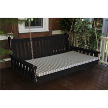 Load image into Gallery viewer, 75&quot; Cedar Twin Mattress Traditional English Swing Bed, Painted or Stained