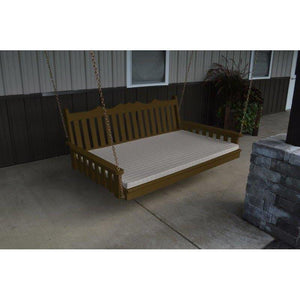 75″ Twin Size Cedar Royal English Swing Bed, Hanging Bed, Porch Swing