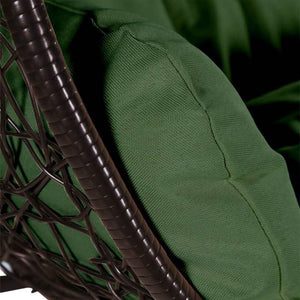 Recluse Modern Outdoor Egg Swing Chair Brown Frame in Teardrop Design with ES57 Cushion