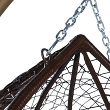 Load image into Gallery viewer, Recluse Modern Outdoor Egg Swing Chair Brown Frame in Teardrop Design with ES57 Cushion