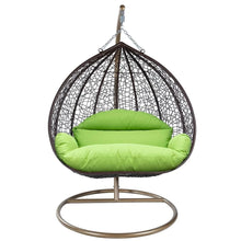 Load image into Gallery viewer, Recluse Modern Outdoor Egg Swing Chair Brown Frame in Teardrop Design with ES57 Cushion