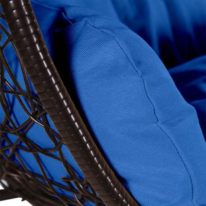 Recluse Modern Outdoor Egg Swing Chair Brown Frame in Teardrop Design with ES57 Cushion