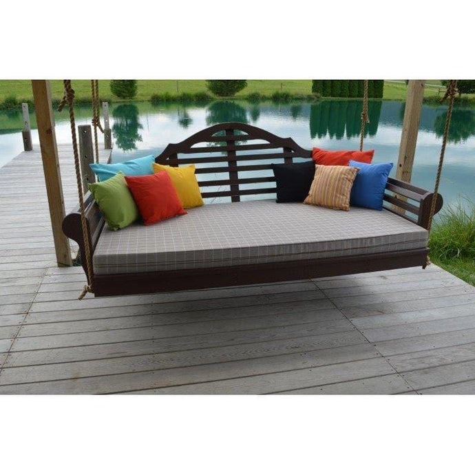 Marlboro Style Swing Bed 6 Foot Colored Poly Lumber Porch Swing