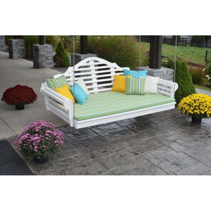 Marlboro Style Swing Bed 5 Foot Colored Poly Lumber Porch Swing