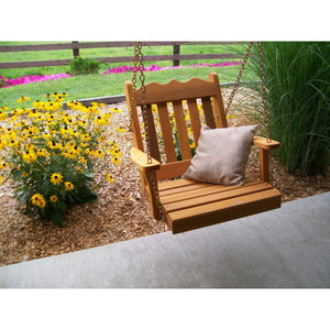 2′ Pine Royal English Porch Swing-Unfinished, Painted, or Stained