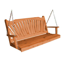 Load image into Gallery viewer, 4&#39; Fanback  Porch Swing In Yellow Pine