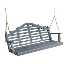 Load image into Gallery viewer, Cedar Marlboro 5′ Porch Swing-Unfinished or Stained