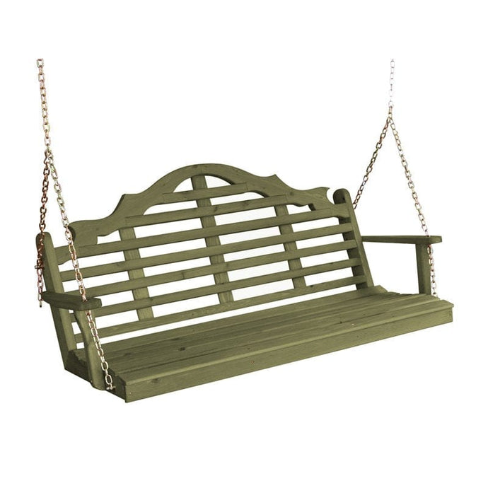 Cedar Marlboro 6′ Porch Swing-Unfinished, Painted, or Stained