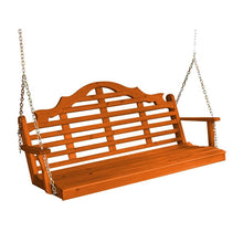 Load image into Gallery viewer, Cedar Marlboro 4′ Porch Swing-Unfinished or Stained