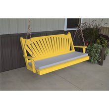 Load image into Gallery viewer, 4&#39; Fanback  Porch Swing In Yellow Pine