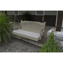 Load image into Gallery viewer, 5&#39; Fanback Porch Swing In Pine Wood