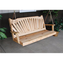 Load image into Gallery viewer, 5&#39; Fanback Porch Swing In Pine Wood