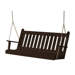 6' Traditional English Porch Swing Pine Wood