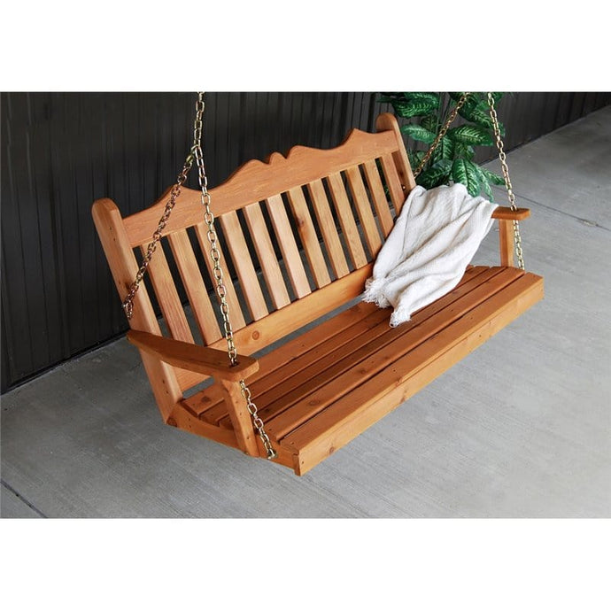 5' Royal English Garden Porch Swing Cedar Wood