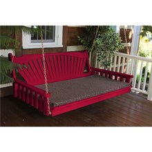 Load image into Gallery viewer, 6&#39; Pine Fanback Porch Swing Bed