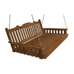 6' Pine Royal English Garden Swing Bed, Unfinished, Painted or Stained