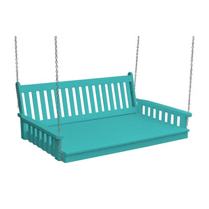 Traditional English Swing Bed 6 Foot Colored Poly Lumber
