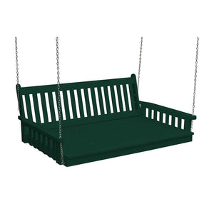 Traditional English Swing Bed 6 Foot Colored Poly Lumber