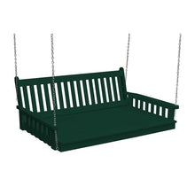 Load image into Gallery viewer, Traditional English Swing Bed 75 Inch Twin Size Poly Lumber