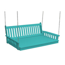 Load image into Gallery viewer, Traditional English Swing Bed 75 Inch Twin Size Poly Lumber