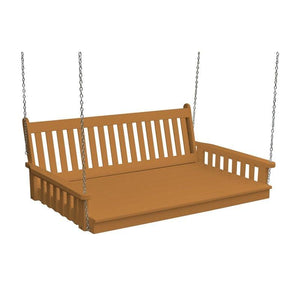 Traditional English Swing Bed 75 Inch Twin Size Poly Lumber