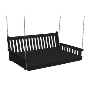 Traditional English Swing Bed 75 Inch Twin Size Poly Lumber