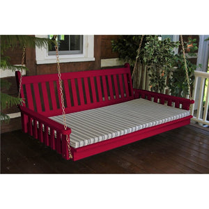 6' Pine Traditional English Swing Bed, Painted or Stained