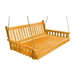 75" Pine Twin Mattress Traditional English Swing Bed, Painted or Stained