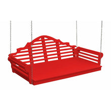 Load image into Gallery viewer, Marlboro Style Swing Bed 75 Inch Twin Size Colored Poly Lumber Porch Swing