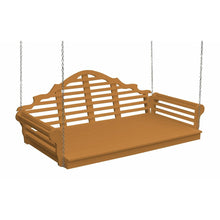 Load image into Gallery viewer, Marlboro Style Swing Bed 75 Inch Twin Size Colored Poly Lumber Porch Swing