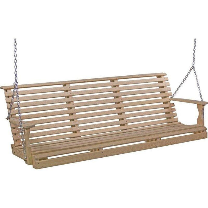 Pressure Treated Pine Rollback Porch Swing 6 Foot