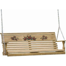 Load image into Gallery viewer, Pressure Treated Pine Rollback Swing with Roses 5 Foot