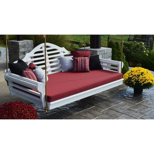 Marlboro Style Swing Bed 6 Foot Colored Poly Lumber Porch Swing