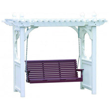 Load image into Gallery viewer, Outdoor Vinyl Classic Pergola Style Swing Stand White