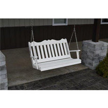 Load image into Gallery viewer, Royal English Porch Swing 4 Foot Colored Poly Lumber