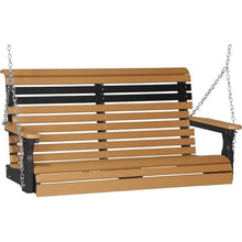 Load image into Gallery viewer, 4 Foot Rollback Outdoor Porch Swing In Poly Lumber