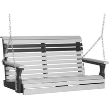 Load image into Gallery viewer, 4 Foot Rollback Outdoor Porch Swing In Poly Lumber