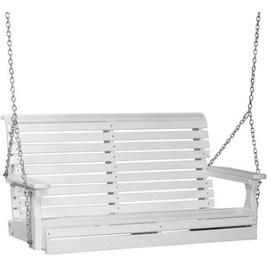 4 Foot Rollback Outdoor Porch Swing In Poly Lumber