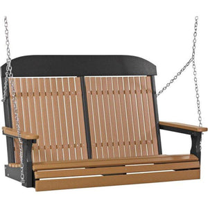 4 Foot Classic Highback Outdoor Porch Swing, Polywood