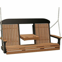 Load image into Gallery viewer, 5 Foot Classic Highback Outdoor Porch Swing In Colored Poly Lumber