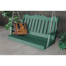 Load image into Gallery viewer, Royal English Porch Swing 5 Foot Colored Poly Lumber
