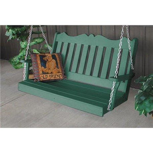 Royal English Porch Swing 5 Foot Colored Poly Lumber